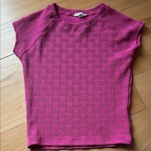 Anthropologie blue tassel T-shirt